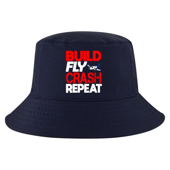 Model Airplane Funny Hobby Christmas Gift Build Crash Repeat Gift Cool Comfort Performance Bucket Hat