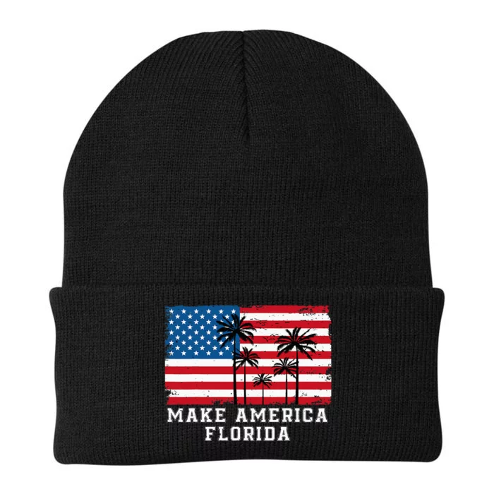 Make America Florida Desantis 2024 Trump Desantis Election Knit Cap Winter Beanie