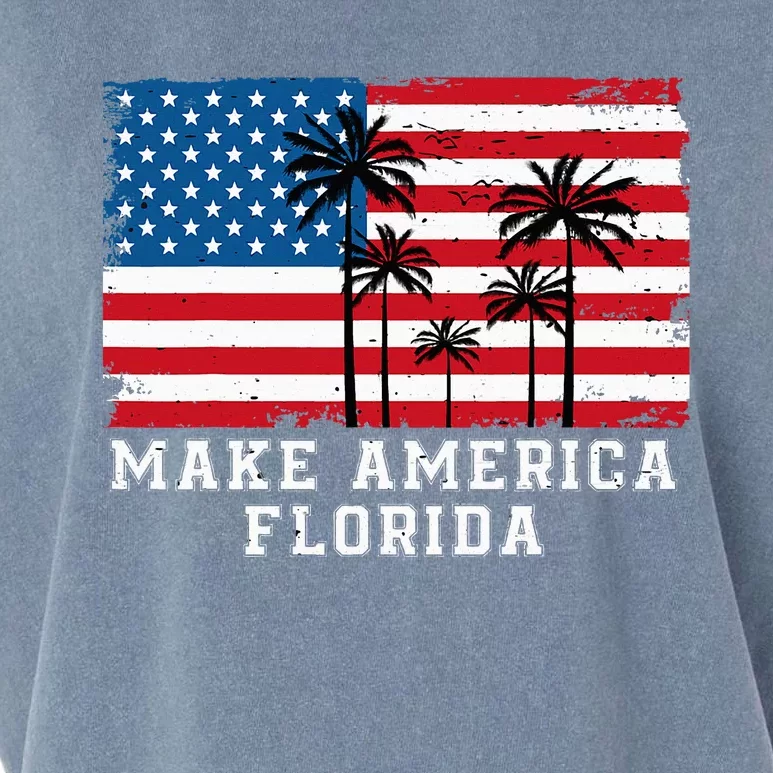 Make America Florida Desantis 2024 Trump Desantis Election Garment-Dyed Women's Muscle Tee