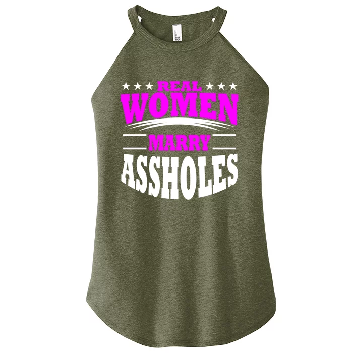 Marry Assholes Funny Gag Gift For Wife From Husband Women’s Perfect Tri Rocker Tank