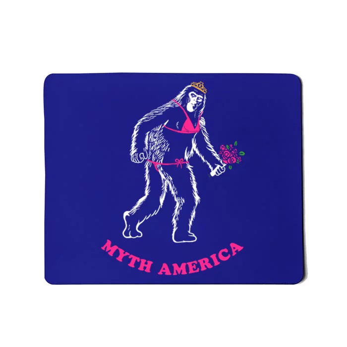 Myth America Funny Bigfoot Miss America Gift Mousepad