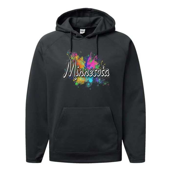 Minnesota Apparel For Men Women Performance Fleece Hoodie