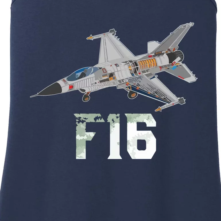 Military Aircraft F16 Falcon Pilot Gifts Ladies Essential Tank