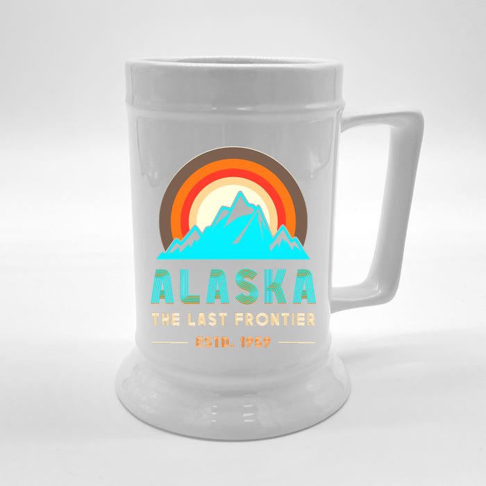 Matching Alaska Family Friends Group Family Trip Front & Back Beer Stein