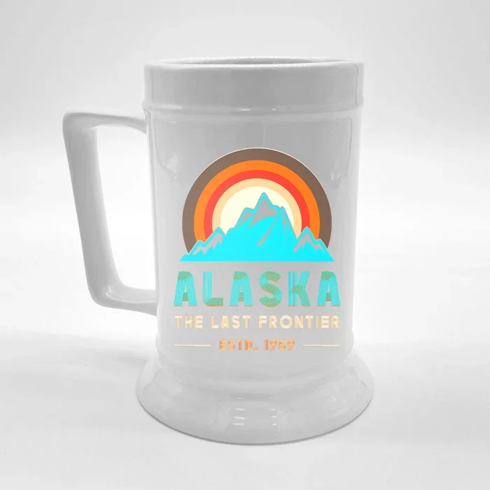 Matching Alaska Family Friends Group Family Trip Front & Back Beer Stein