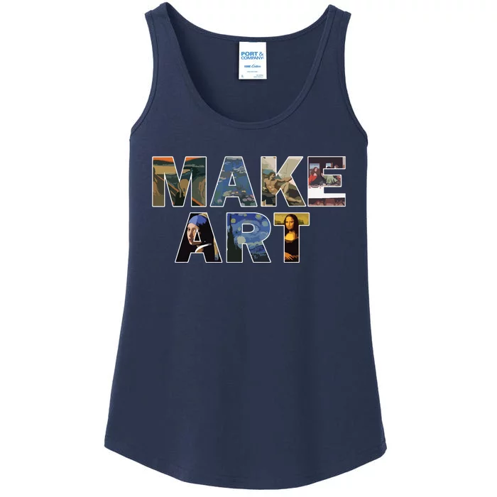 MAKE ART Fun Humor Artistic Painting Artsy Artist Gift Ladies Essential Tank