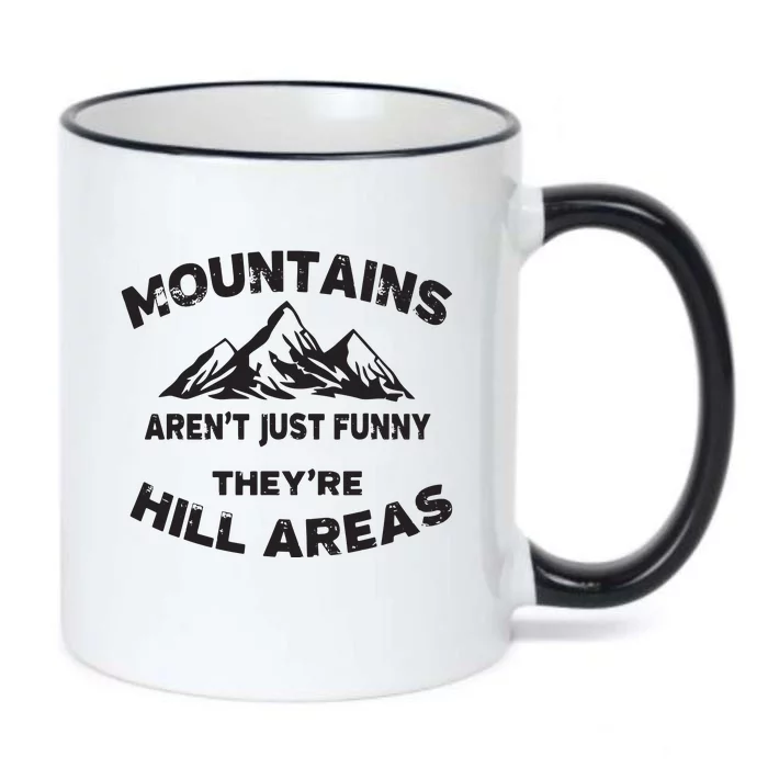 Mountains Arent Funny Theyre Hill Areas Dad Joke Word Pun Black Color Changing Mug