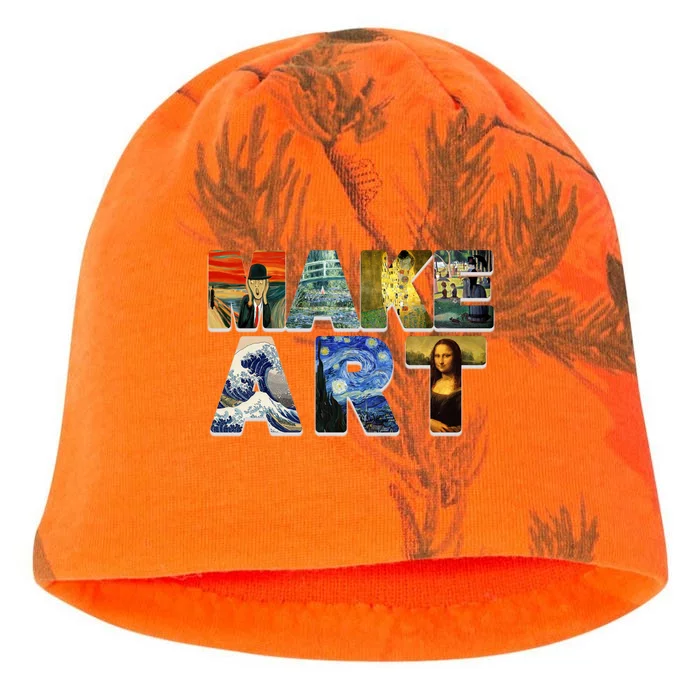 MAKE ART Funny Artist Artistic Humor Famous Paintings Kati - Camo Knit Beanie