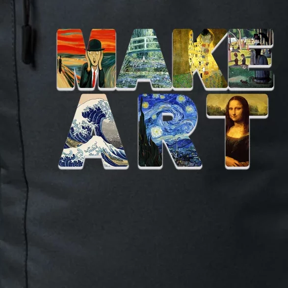 MAKE ART Funny Artist Artistic Humor Famous Paintings Daily Commute Backpack