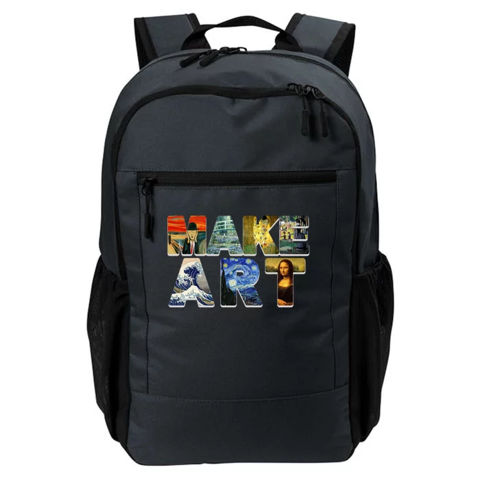 MAKE ART Funny Artist Artistic Humor Famous Paintings Daily Commute Backpack