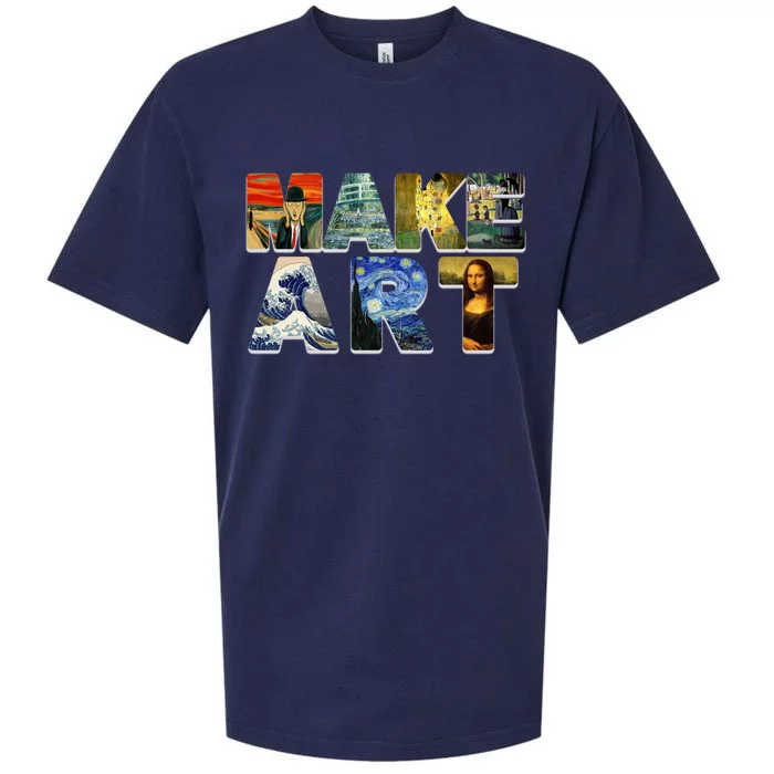 MAKE ART Funny Artist Artistic Humor Famous Paintings Sueded Cloud Jersey T-Shirt