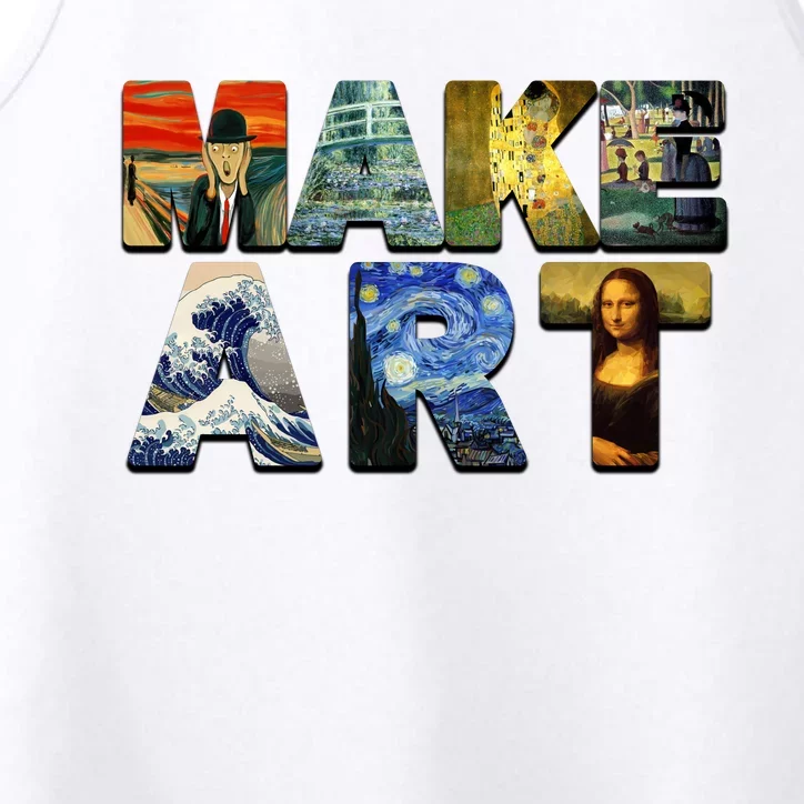 MAKE ART Funny Artist Artistic Humor Famous Paintings Performance Tank