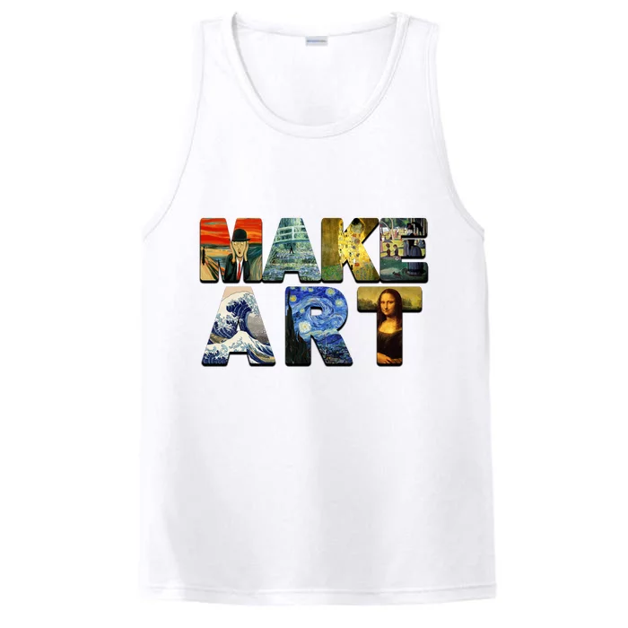 MAKE ART Funny Artist Artistic Humor Famous Paintings Performance Tank