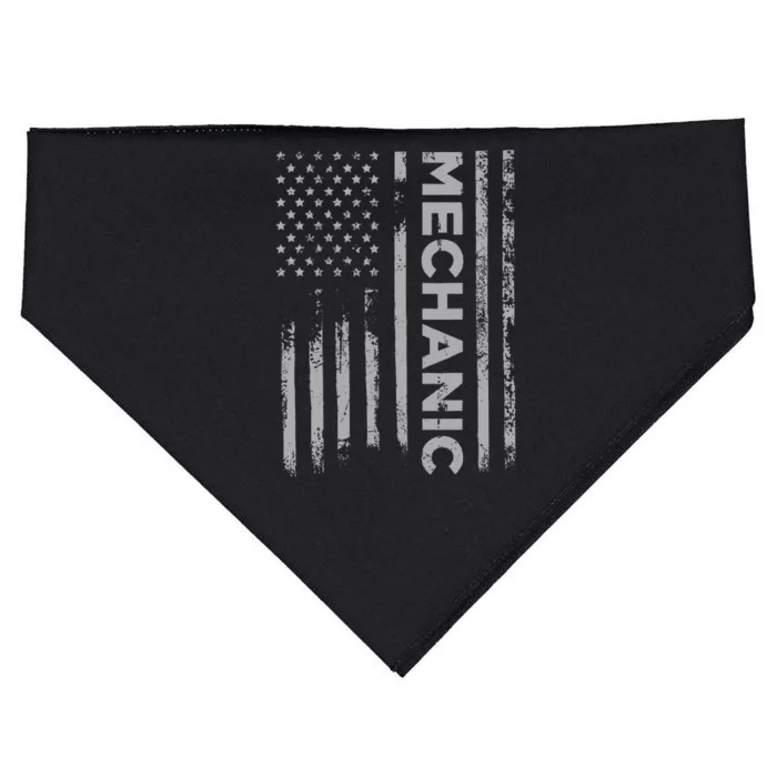 Mechanic American Flag Patriotic Car Mechanic Usa Flag USA-Made Doggie Bandana