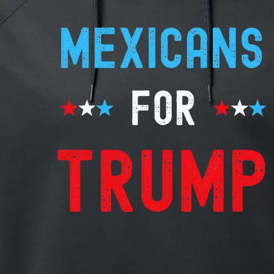 Mexican Americans For Trump Hispanic Vote Republican Performance Fleece Hoodie