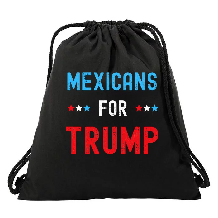 Mexican Americans For Trump Hispanic Vote Republican Drawstring Bag