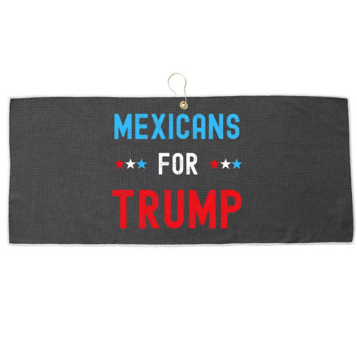 Mexican Americans For Trump Hispanic Vote Republican Large Microfiber Waffle Golf Towel