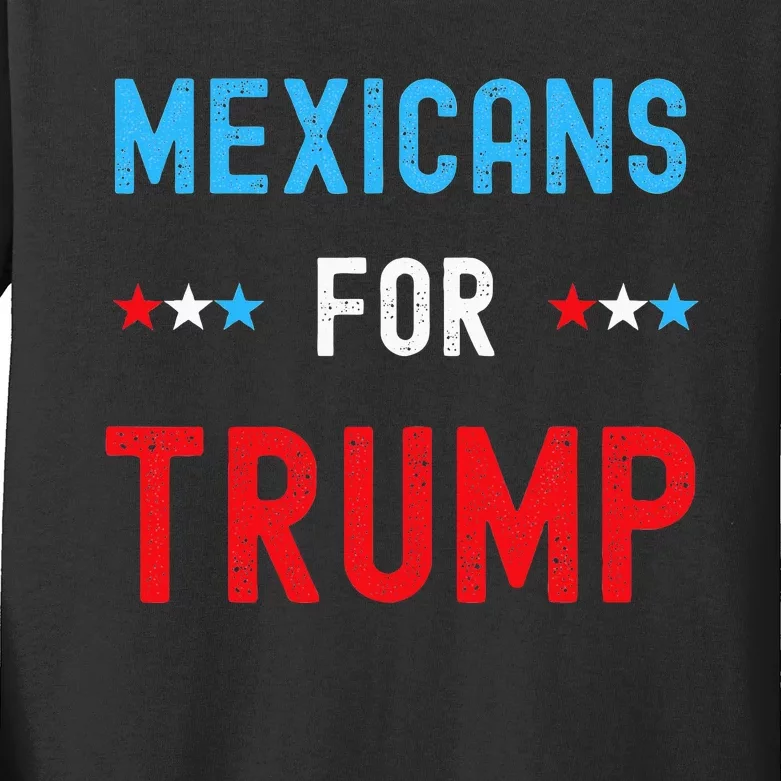 Mexican Americans For Trump Hispanic Vote Republican Kids Long Sleeve Shirt