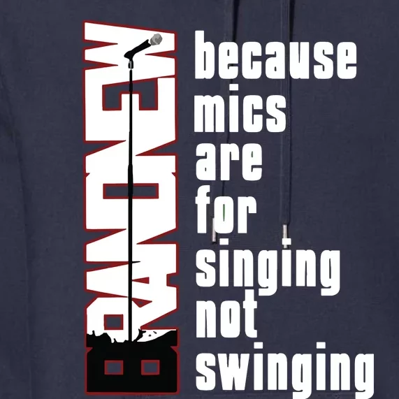 Mics Are For Singing Not Swinging Premium Hoodie