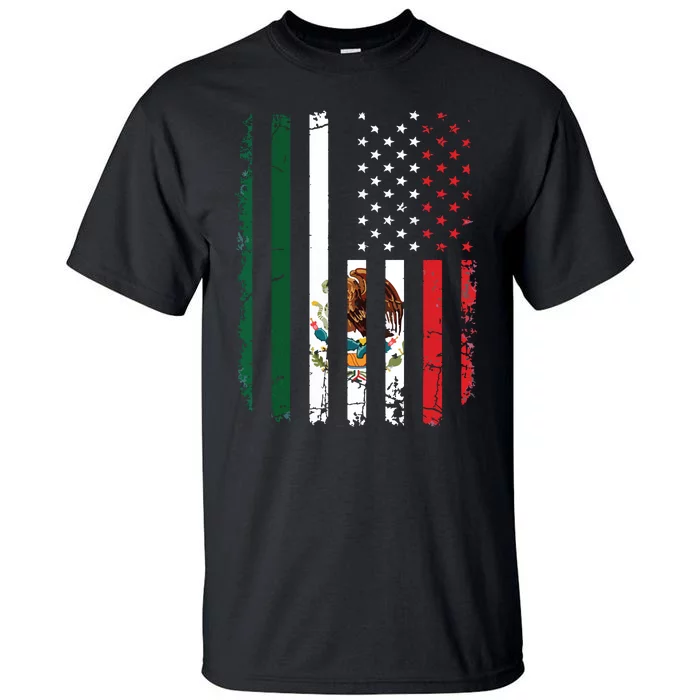 Mexican American Flag Mexican Roots Mexico America Tall T-Shirt