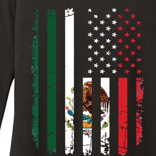 Mexican American Flag Mexican Roots Mexico America Womens CVC Long Sleeve Shirt