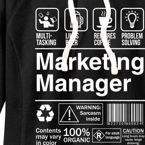 Marketing Ager Funny Sarcastic Label Meaningful Gift Women's Fleece Hoodie