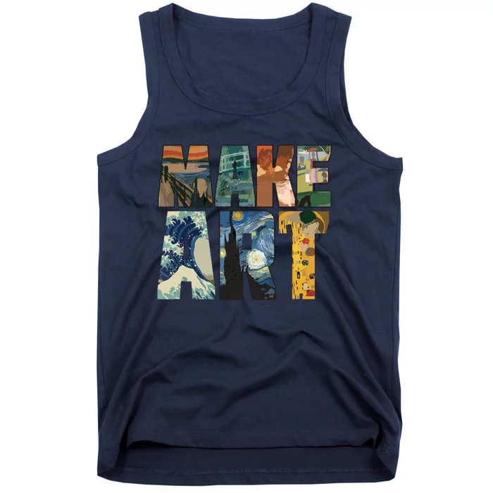 MAKE ART | Funny Artist Artistic Humor Painting Cool Tank Top