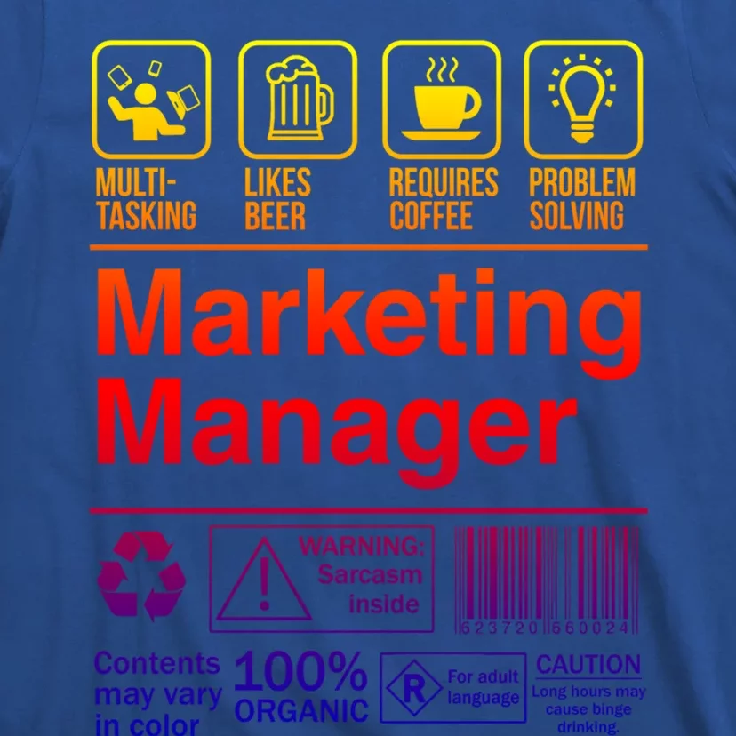 Marketing Ager Funny Sarcastic Label Gift T-Shirt