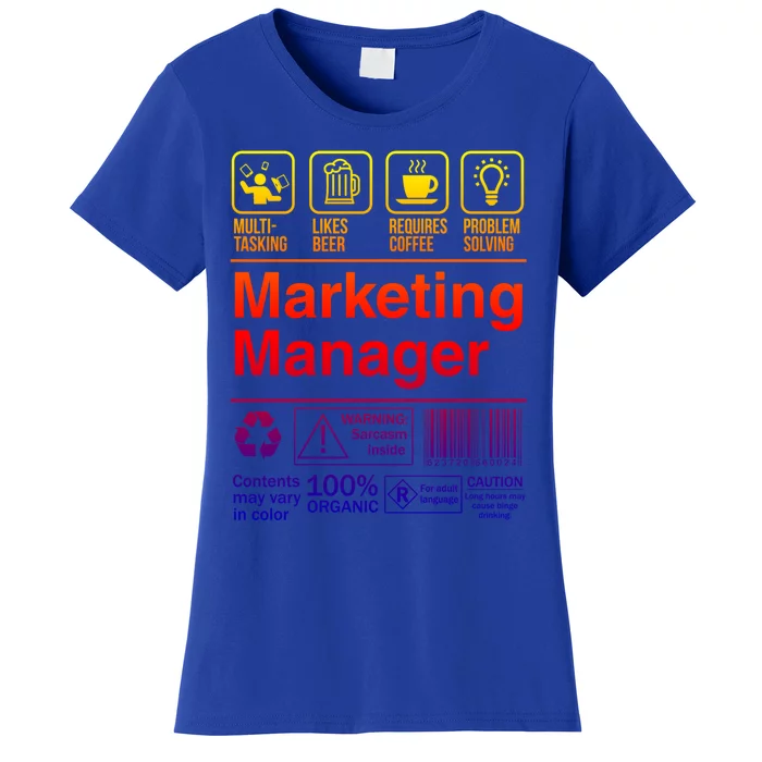 Marketing Ager Funny Sarcastic Label Gift Women's T-Shirt