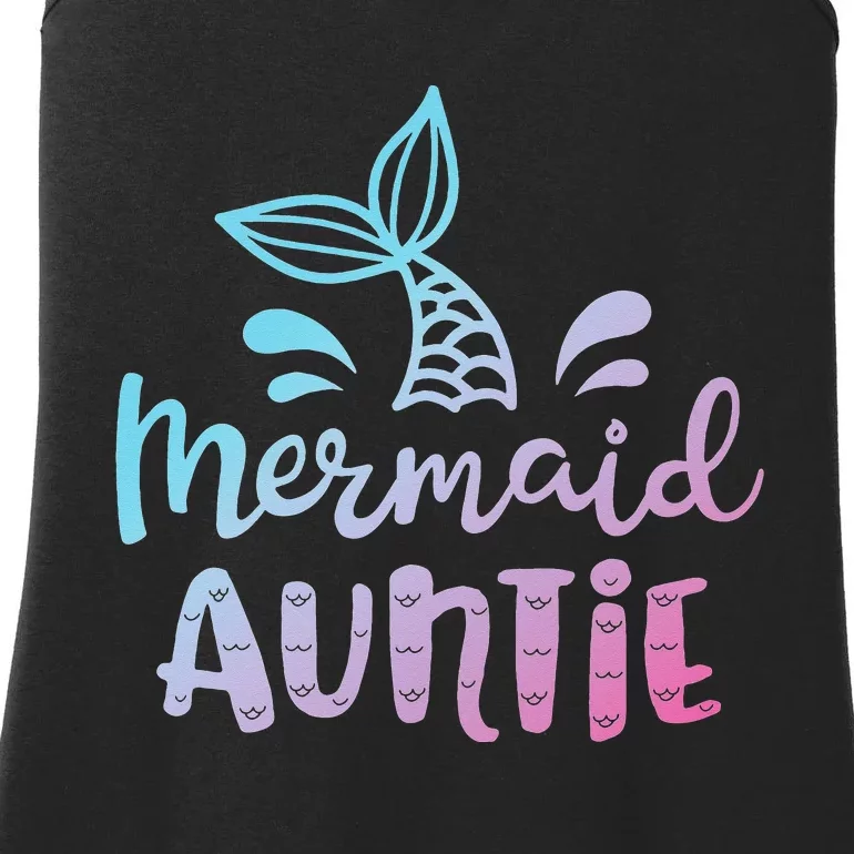 Mermaid Auntie Funny Aunt  Family Matching Birthday Ladies Essential Tank