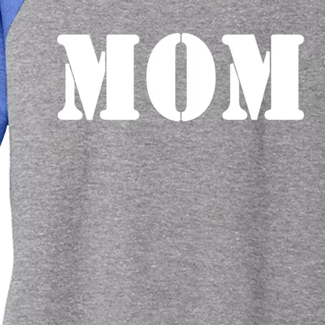 Mom A Fun And Simple Declaration Of Motherhood Status Gift Women's Tri-Blend 3/4-Sleeve Raglan Shirt