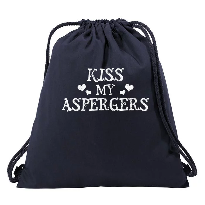 My Aspergers Funny Autism Awareness Month Gift Drawstring Bag