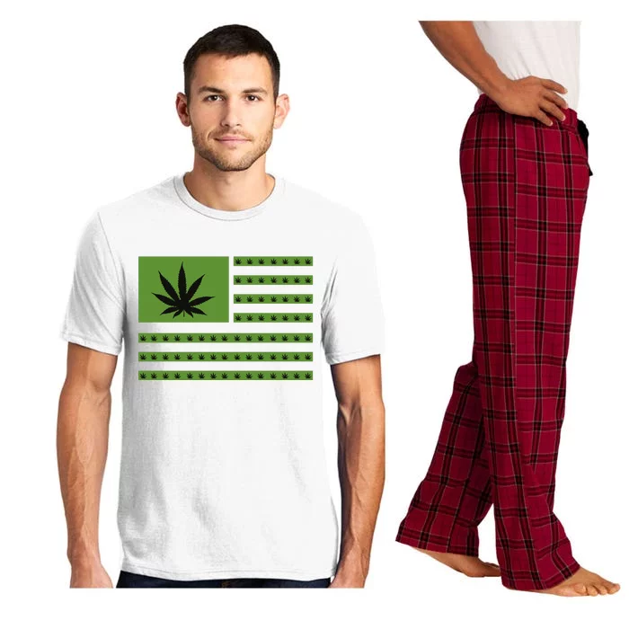 Marijuana American Flag Pajama Set