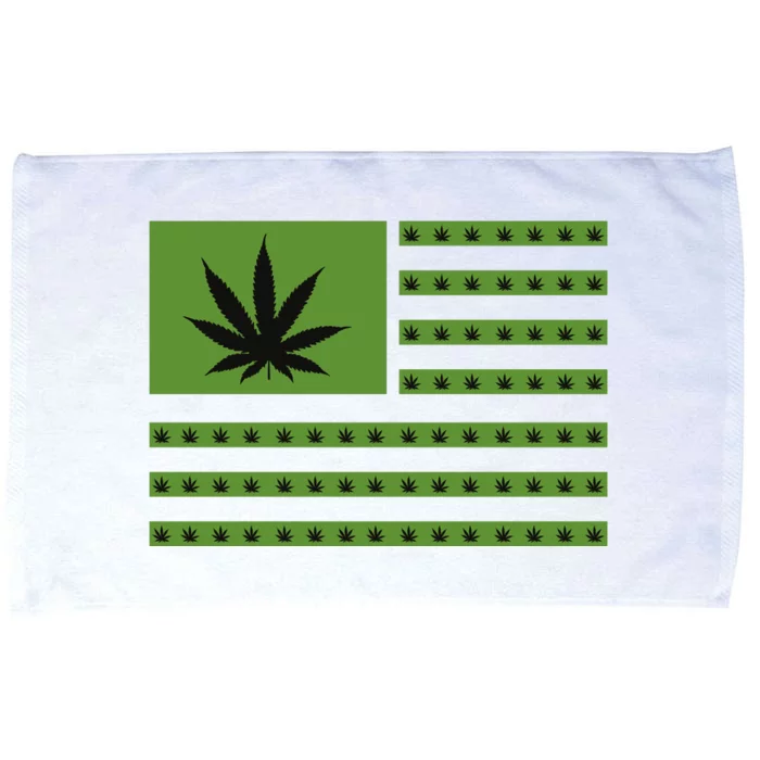 Marijuana American Flag Microfiber Hand Towel