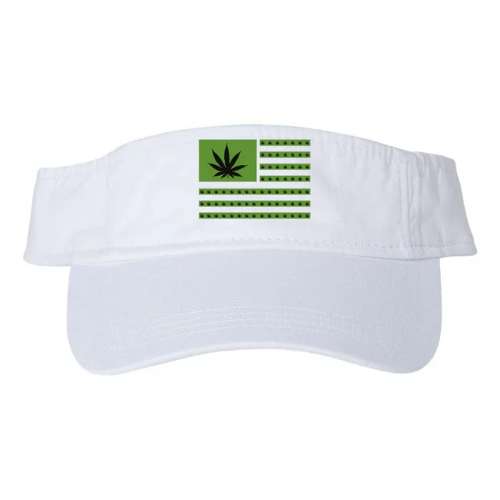 Marijuana American Flag Valucap Bio-Washed Visor