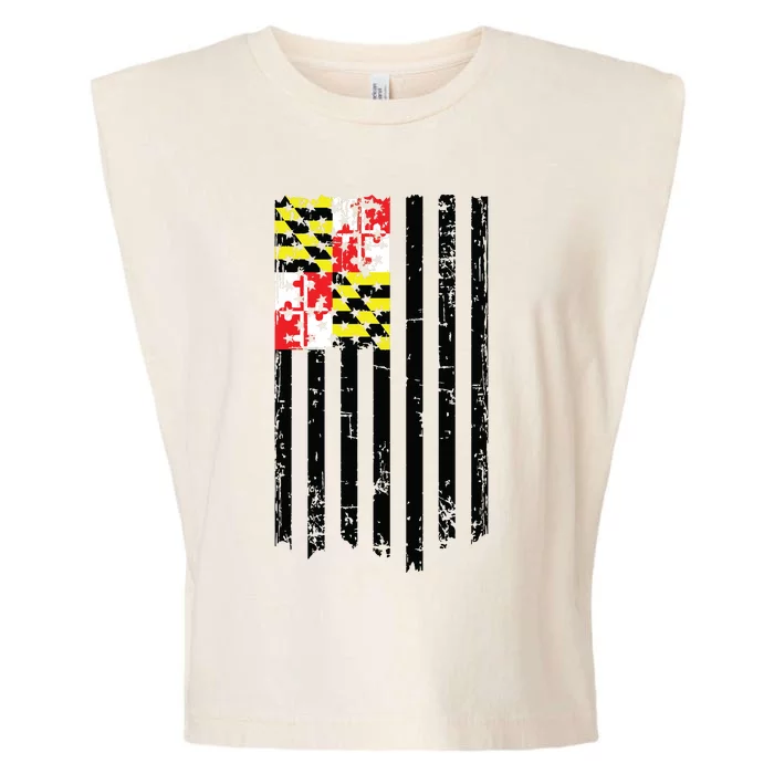 Maryland American Flag Garment-Dyed Women's Muscle Tee