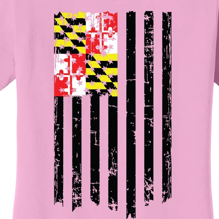 Maryland American Flag Women's T-Shirt