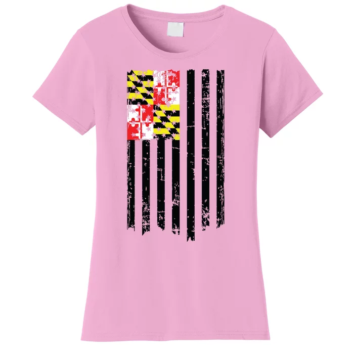 Maryland American Flag Women's T-Shirt