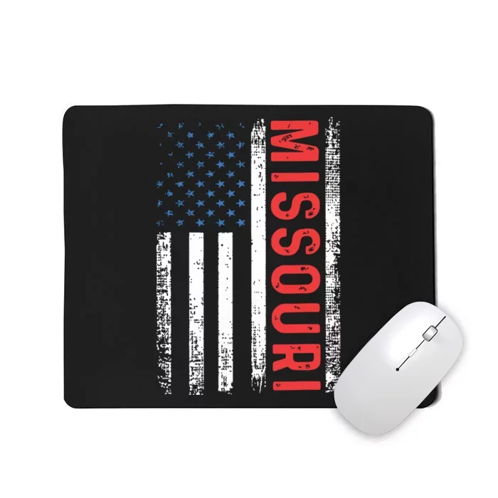 Missouri American Flag Pride Patriotic Mousepad