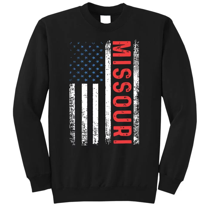 Missouri American Flag Pride Patriotic Tall Sweatshirt