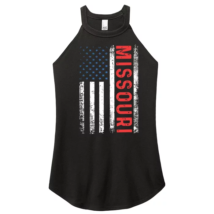 Missouri American Flag Pride Patriotic Women’s Perfect Tri Rocker Tank