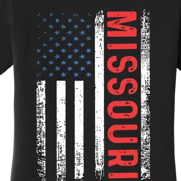 Missouri American Flag Pride Patriotic Women's T-Shirt