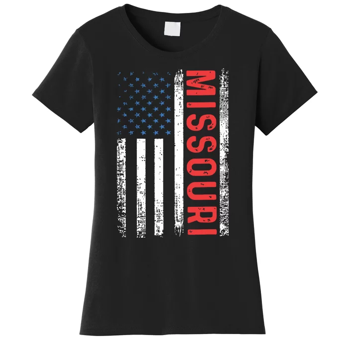 Missouri American Flag Pride Patriotic Women's T-Shirt