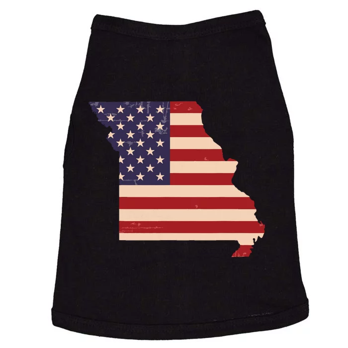 Missouri American Flag Vintage Doggie Tank