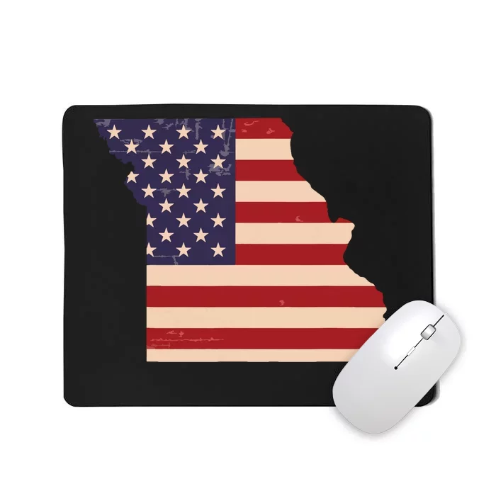 Missouri American Flag Vintage Mousepad