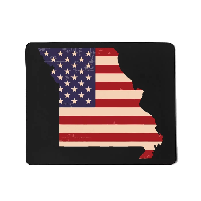 Missouri American Flag Vintage Mousepad