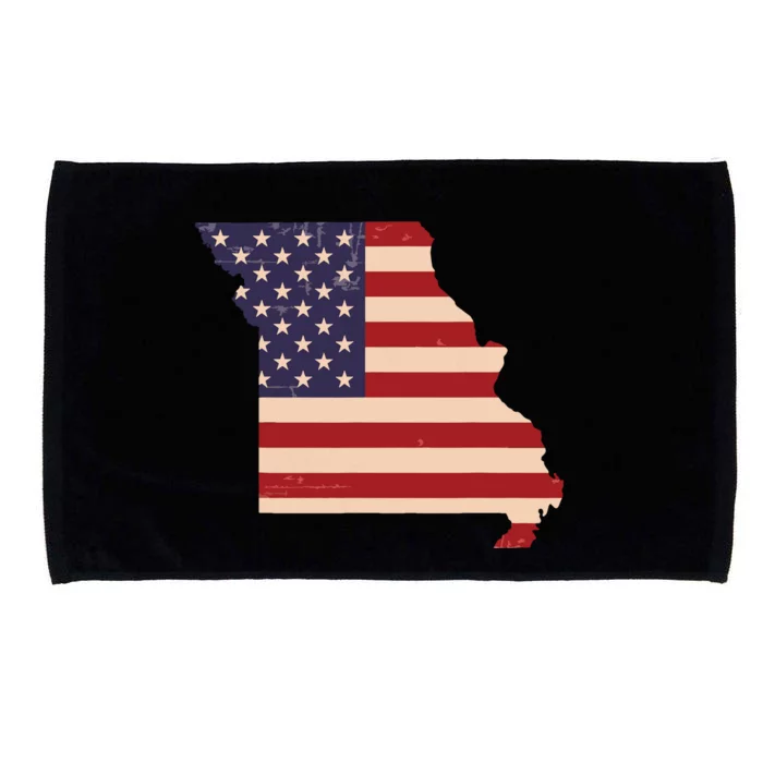 Missouri American Flag Vintage Microfiber Hand Towel