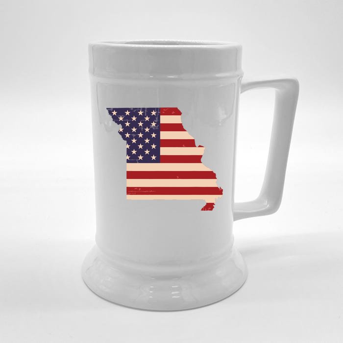 Missouri American Flag Vintage Front & Back Beer Stein