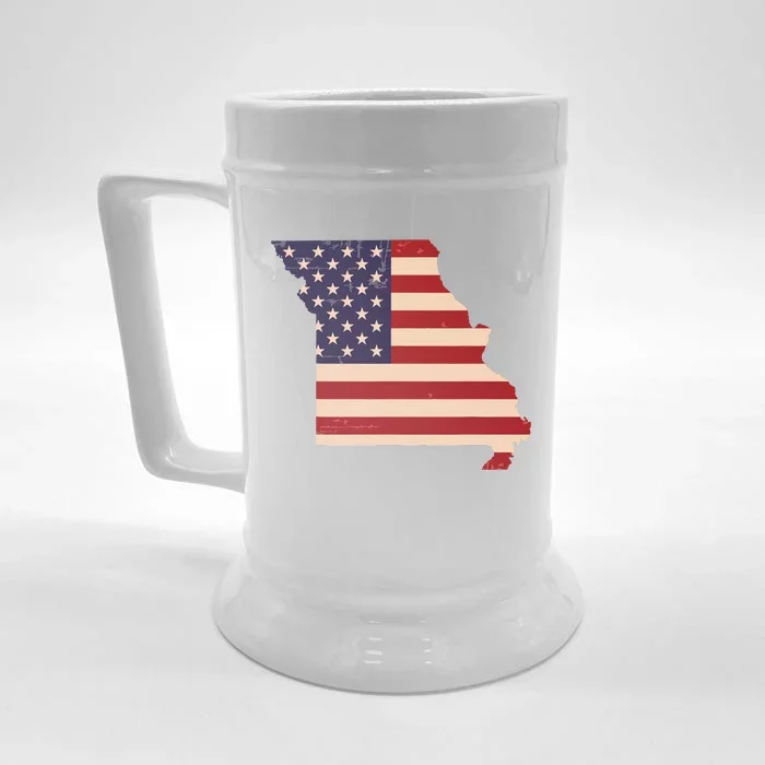 Missouri American Flag Vintage Front & Back Beer Stein