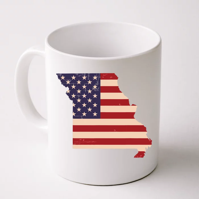 Missouri American Flag Vintage Front & Back Coffee Mug